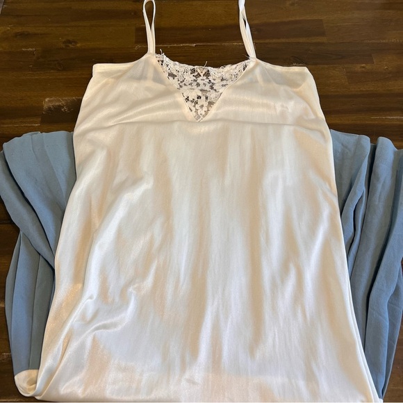 Kamisato Lace Slip Dress Plated Midi American Vintage USA Y2K Fairycore Cottage - Picture 5 of 16